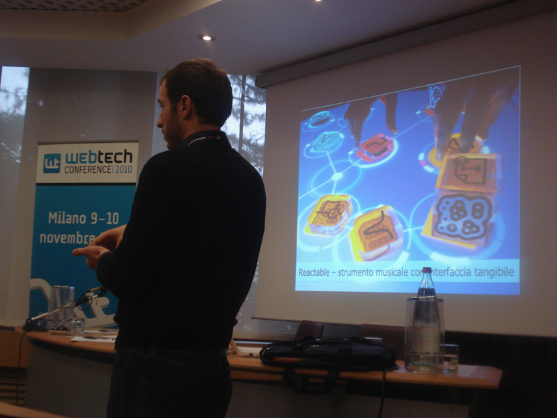 Daniele Pezzatini presents "AIR applications on multi-touch surfaces" at the WebTech Conference