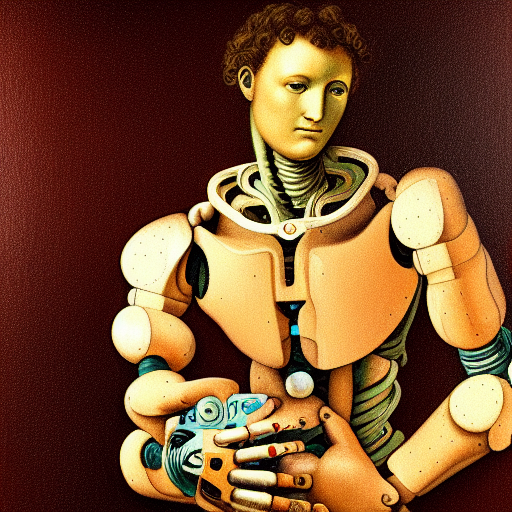 A robotic Michelangelo painting by Dario Cioni.